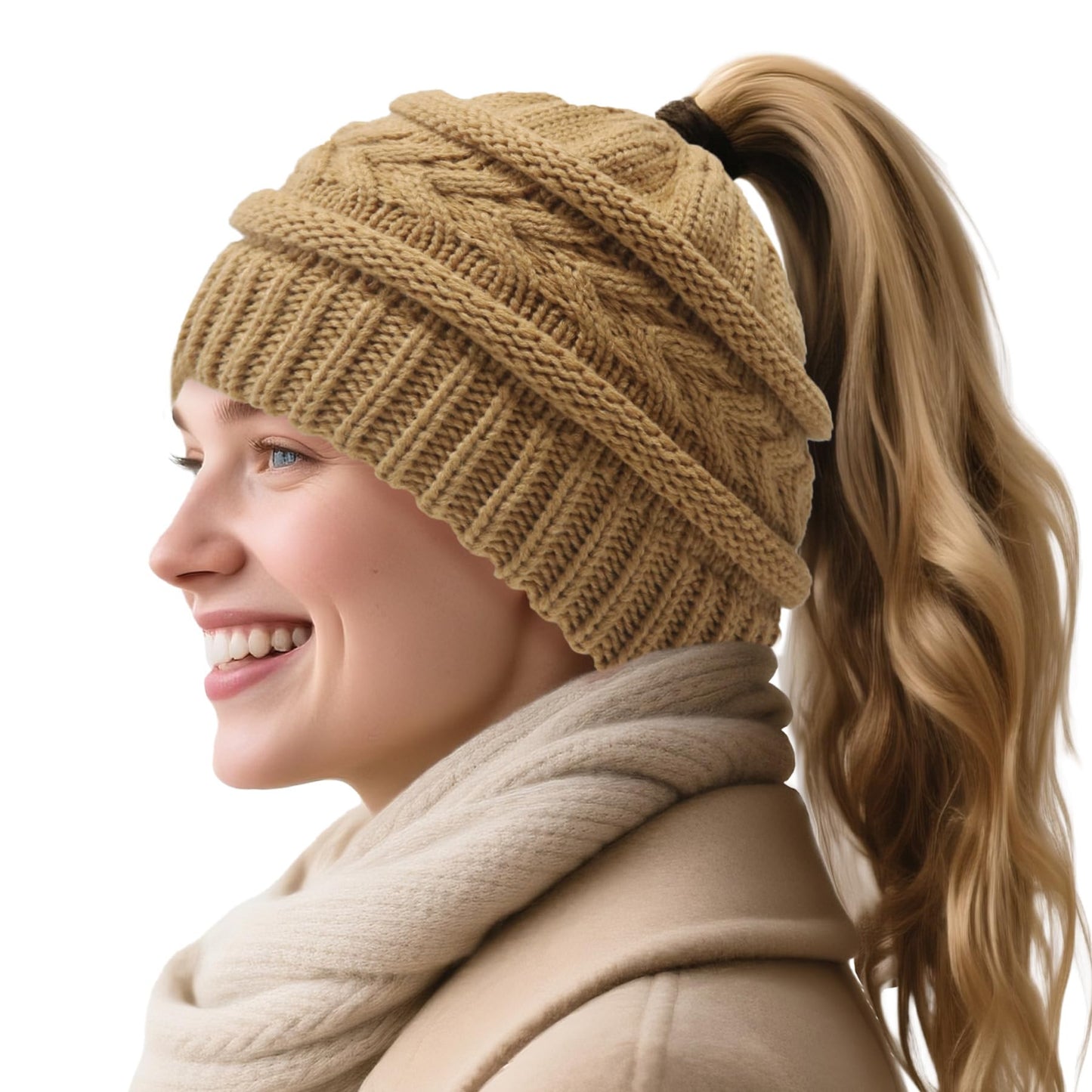 PFFY Beanie Hat for Women Winter Warm Knit Beanies Hats Skull Cap