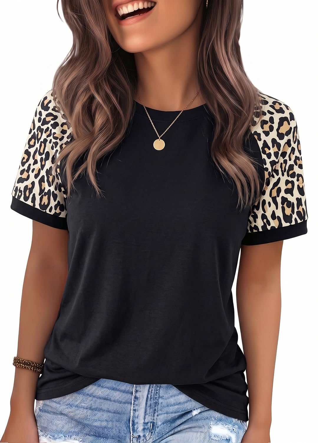 YEXIPO Graphic Tees for Women Short Sleeve Summer Tops Funny Letter Printed Loose Casual T Shirts