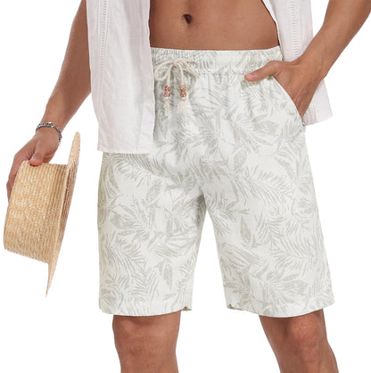 Sailwind Men’s Linen Shorts Casual Drawstring Summer Beach Shorts
