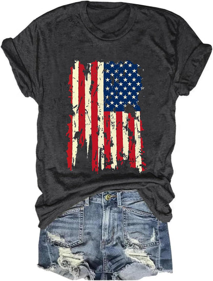 Women's Vintage Floral T Shirt Boho Wildflower Graphic Loose Tees Short Sleeve Casual Tops