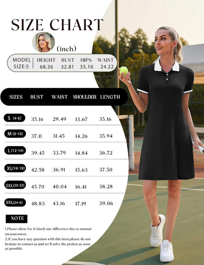 WEACZZY Women Tshirt Dress Short Sleeve Polo Dresses Easy Classic Summer Dresses