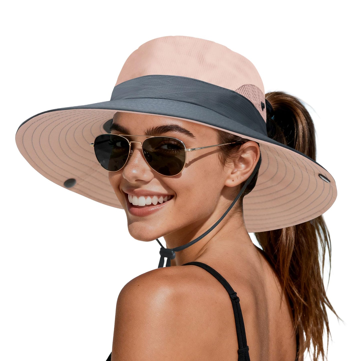 PFFY Sun Beach Hats for Women Men UV Protection Wide Brim Foldable Fishing Sun Bucket Hat Outdoor Essentials