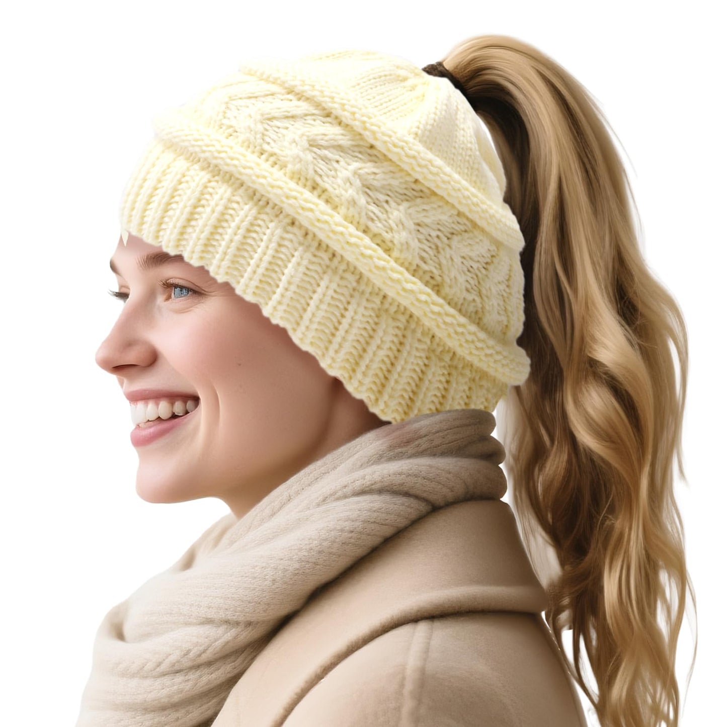PFFY Beanie Hat for Women Winter Warm Knit Beanies Hats Skull Cap