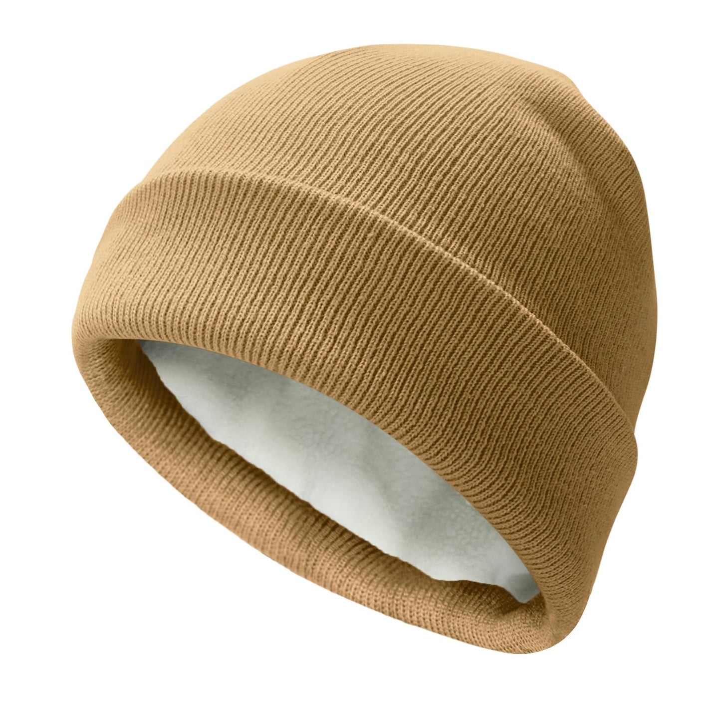 PFFY Beanie for Men Women Unisex Knit Cuffed Plain Winter Thick Lined Beanies Hats