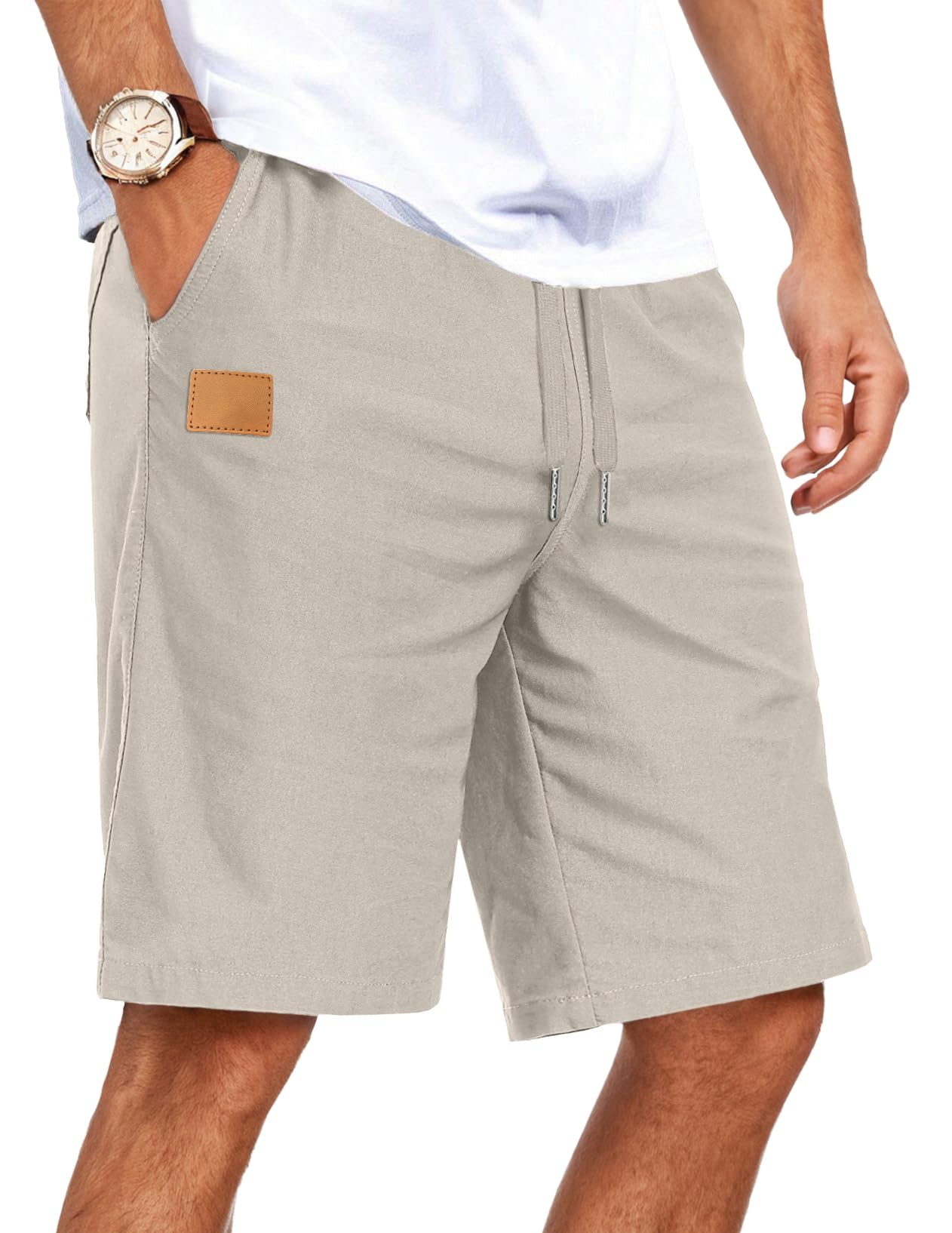 Sailwind Mens Casual Shorts Drawstring Summer Beach Elastic Waist Golf Shorts