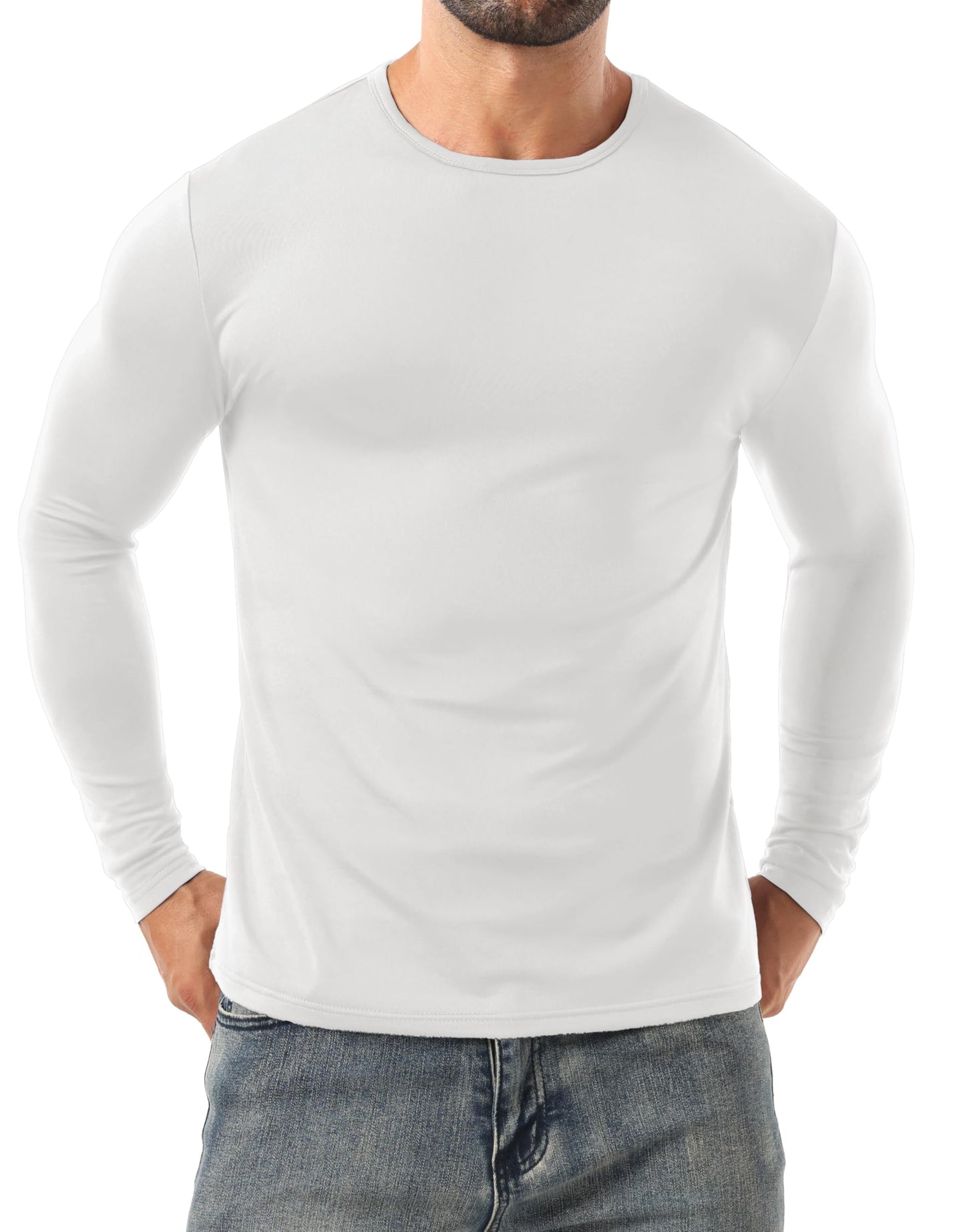 Sailwind Men's Base Layer Thermal Underwear Lightweight Long Sleeve Crew Shirts