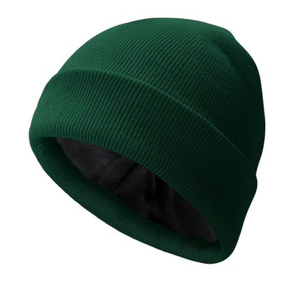 PFFY Beanie for Men Women Unisex Knit Cuffed Plain Winter Thick Lined Beanies Hats