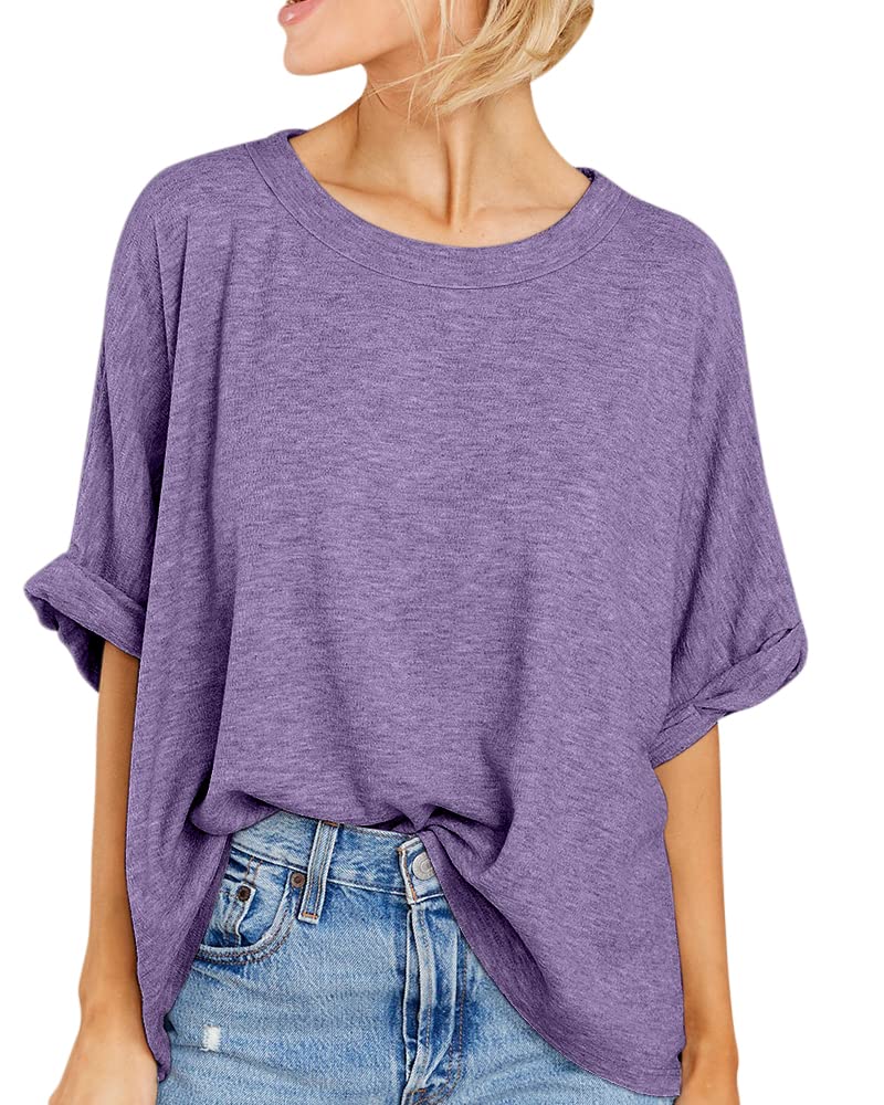Women Oversized T-Shirt Summer Casual Short Sleeve Loose Tee Tops