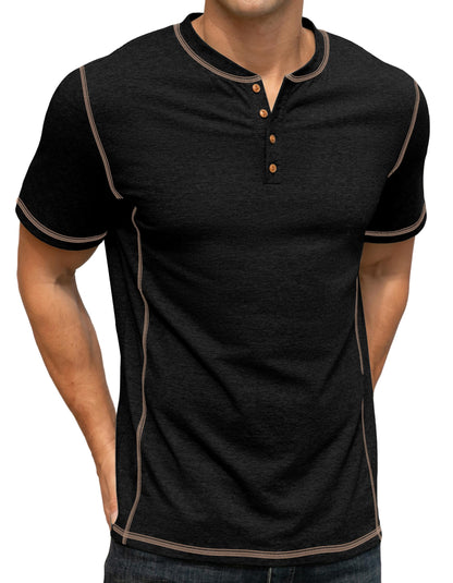 Sailwind Mens Henley Shirts Casual Lightweight Summer T-Shirt Cotton Maverick Short Sleeve