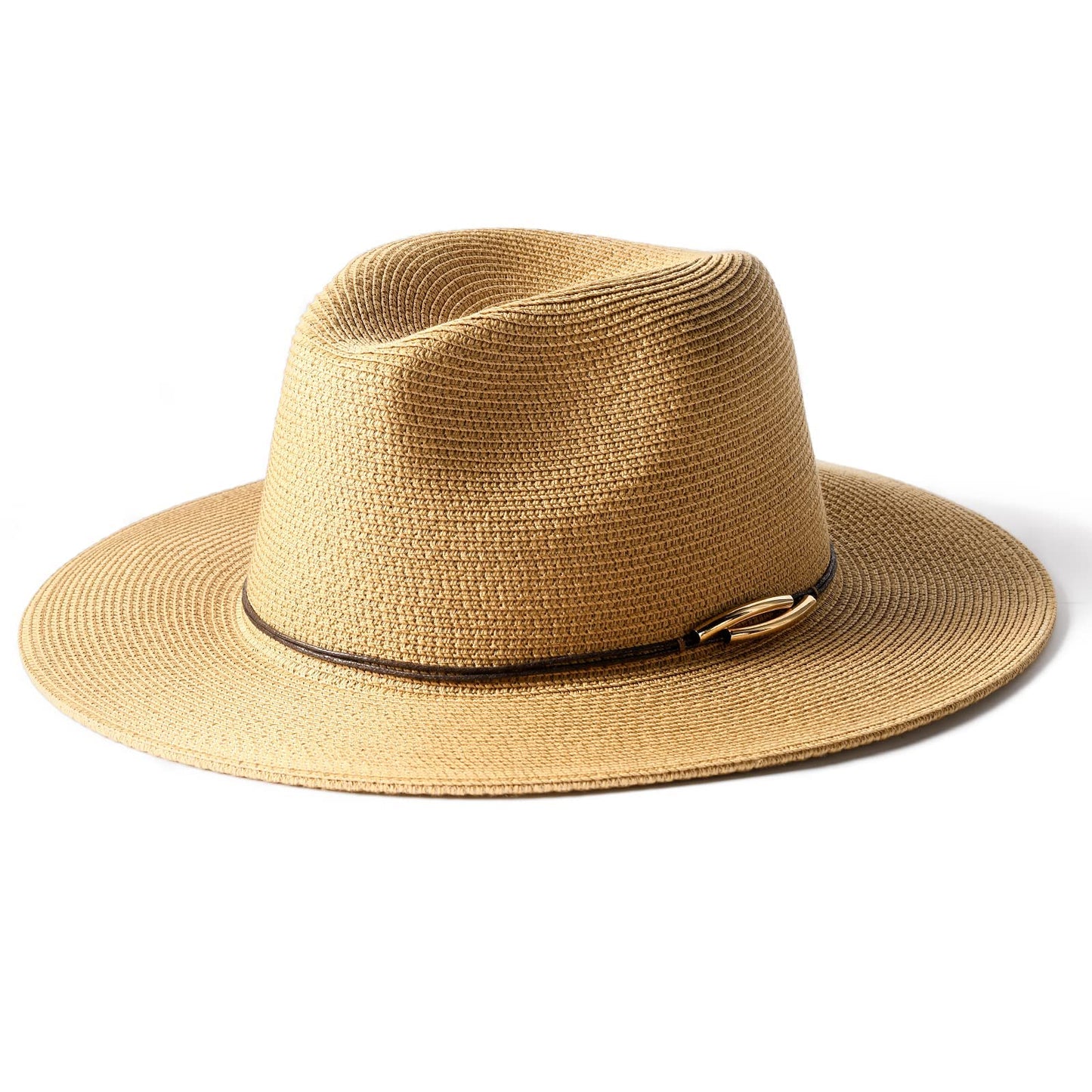 FURTALK Sun Hat Wide Brim Straw Fedora Panama Beach for Men Women | Foldable & Packable for Travel, Breathable Sweatband, Adjustable Chin Strap, Ideal for Summer Boating, Gardening or Holidays