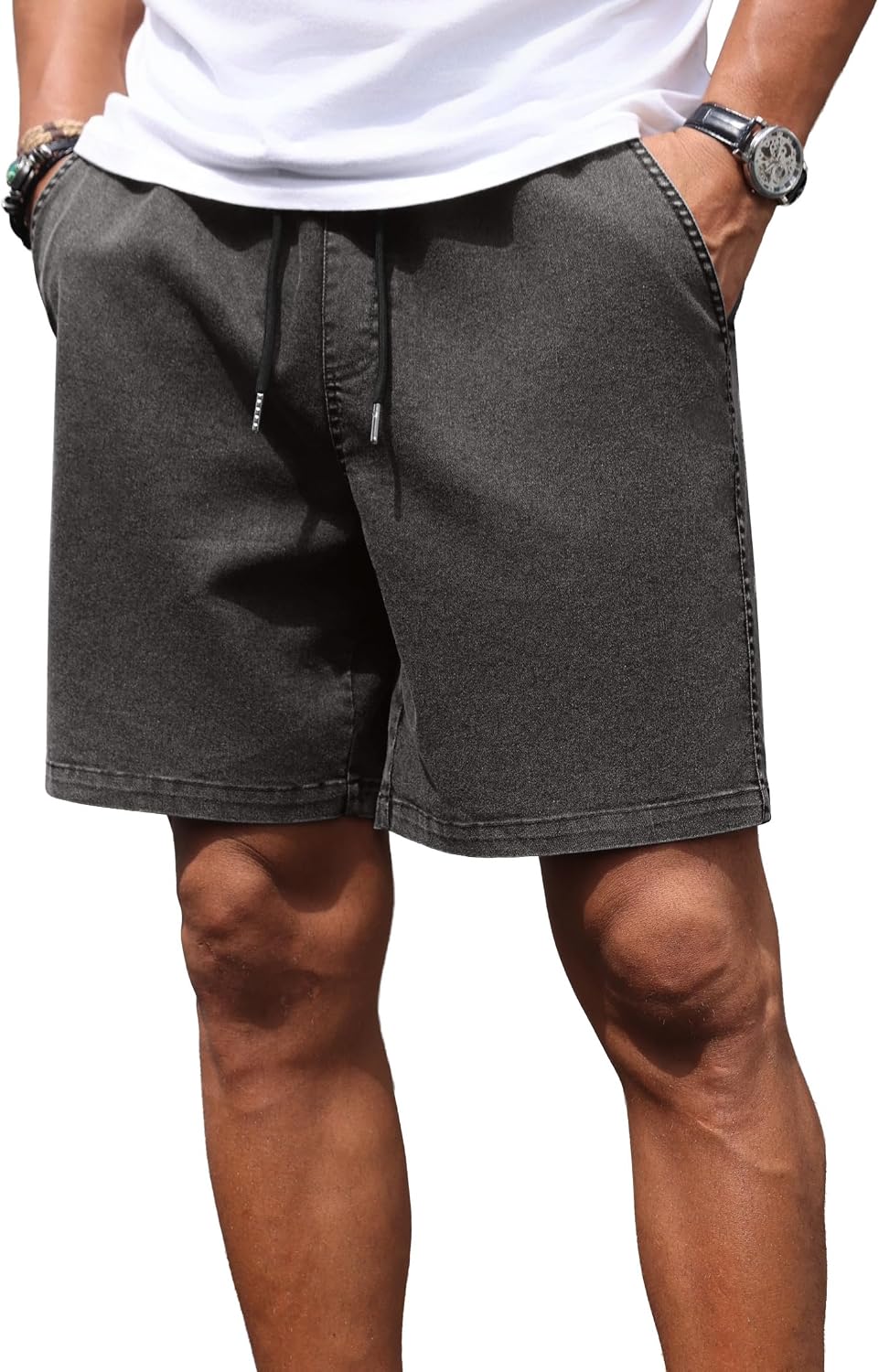 Sailwind Men's 7" Shorts Vintage Washed Elastic Waist Summer Short