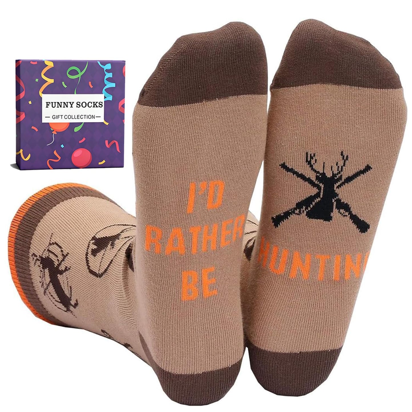 YEXIPO Funny Socks for Men Women I'D Rather Be Outdoor Activities Novelty Gifts For Hunting Golfing Camping Skiing Gaming