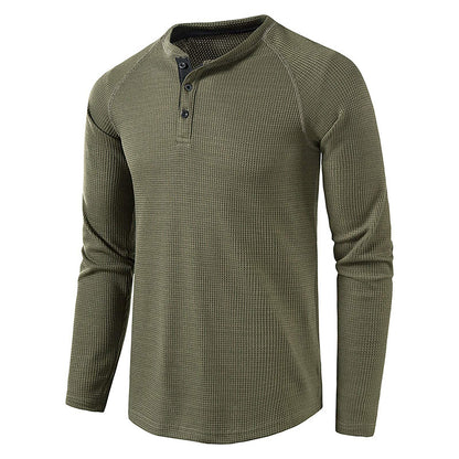 sandbank Men's Henley Casual T-Shirts Fashion Long Sleeve Shirt Lightweight Button T-Shirts