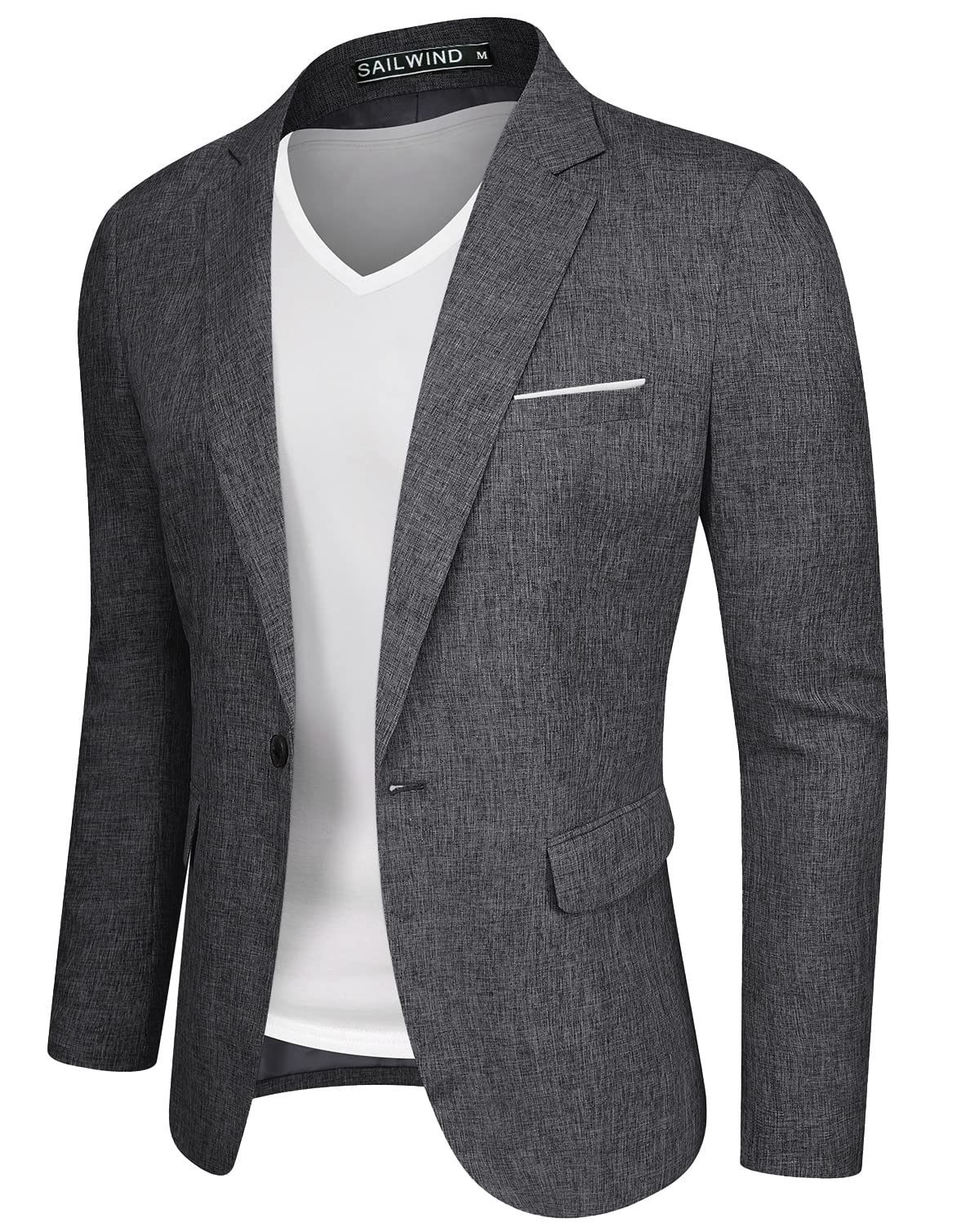 Sailwind Men's Casual Blazer Jackets Lightweight One Button Sports Coats Suit