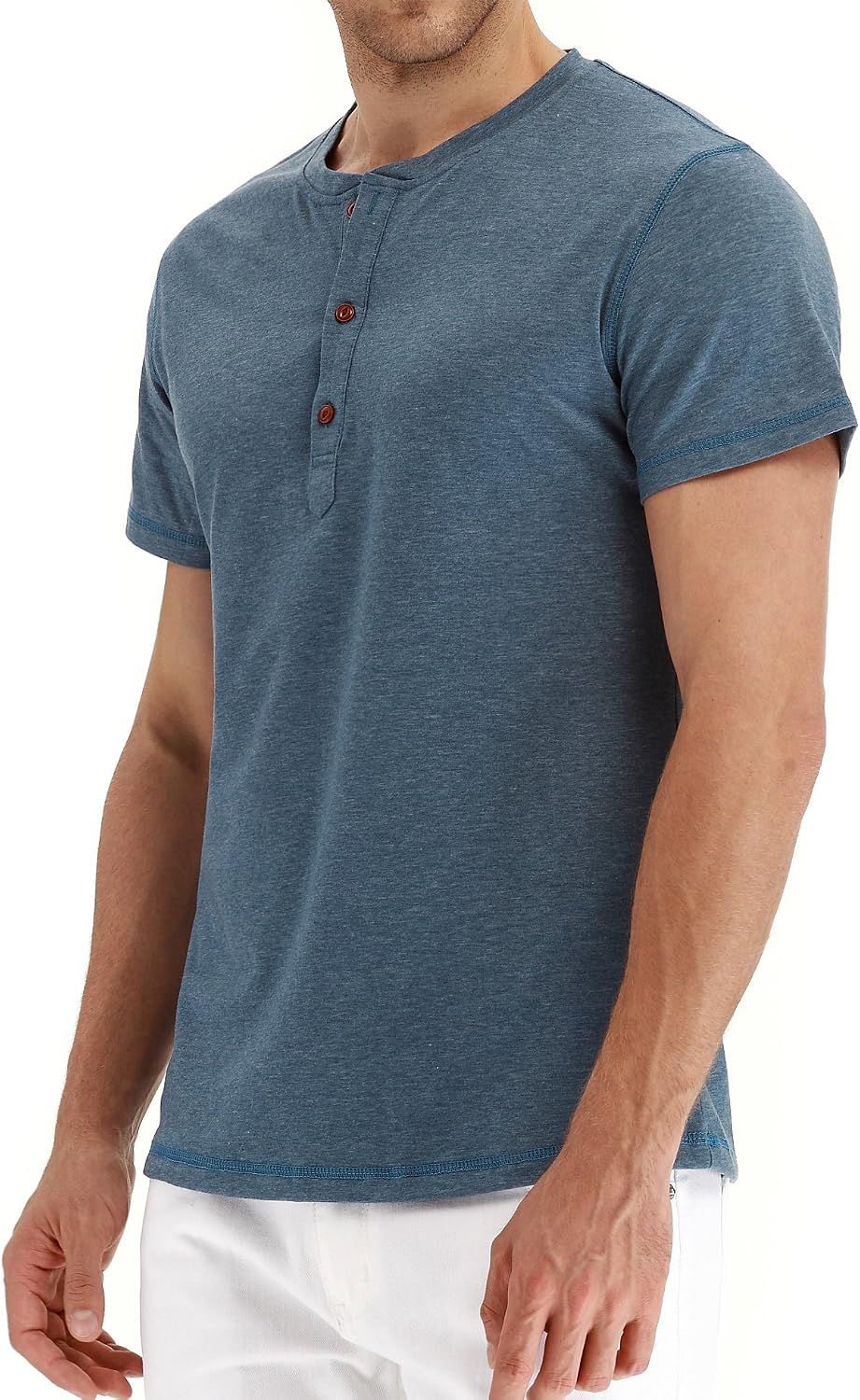 Sailwind Mens Henley Short Sleeve T-Shirt Cotton Casual Shirt
