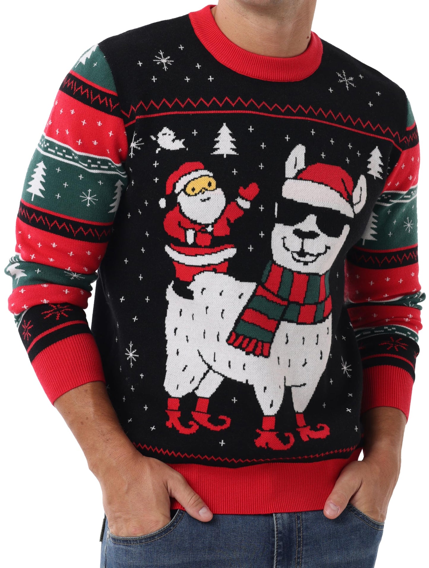 Sailwind Men's Christmas Sweater Ugly Knitted Xmas Sweaters Casual Funny Pullover Knitwear