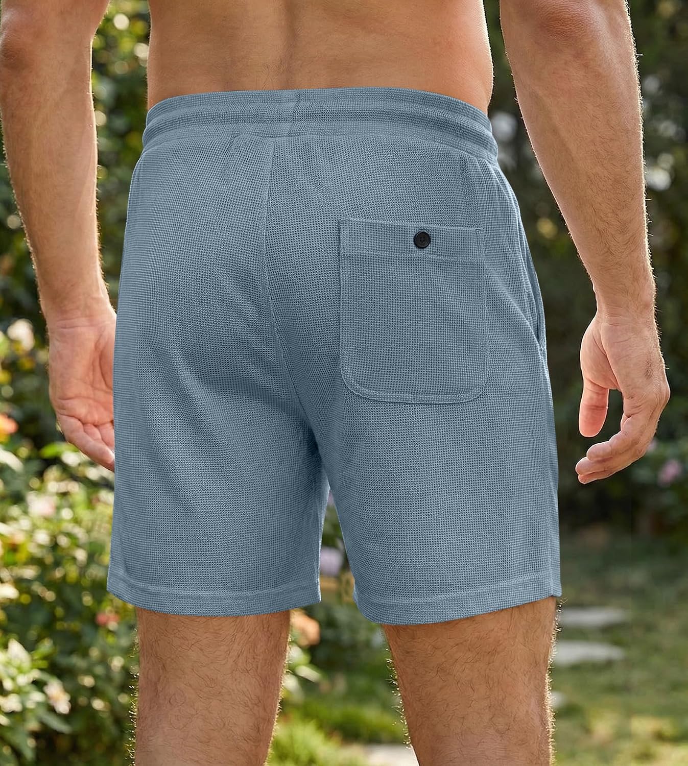 JMIERR Men's Casual 5"/ 7" Shorts Waffle Elastic Waist Drawstring Workout Running Jogging Beach Sweat Shorts with Pockets
