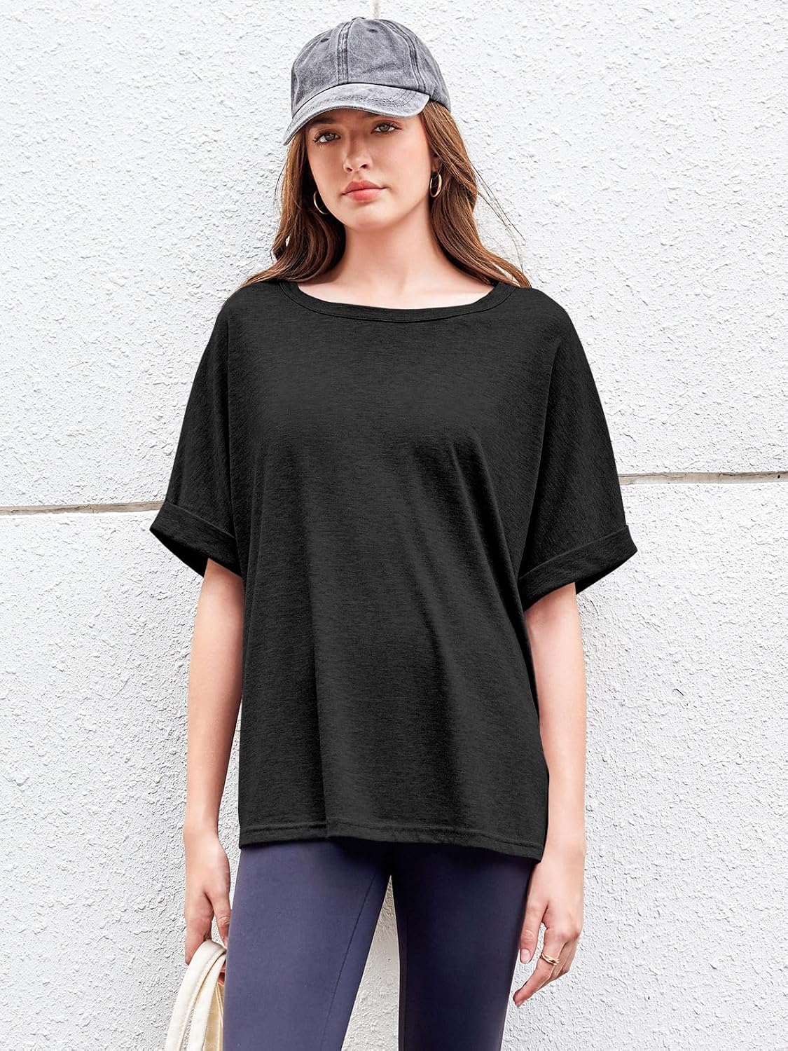 Women Oversized T-Shirt Summer Casual Short Sleeve Loose Tee Tops