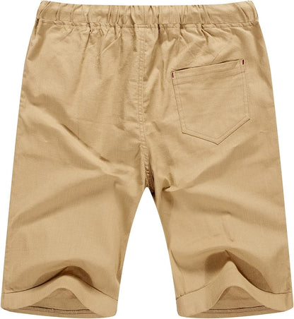 Sailwind Men’s Linen Shorts Casual Drawstring Summer Beach Shorts