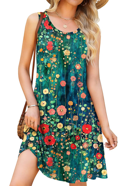 WEACZZY Women Summer Casual Swing T Shirt Dresses Beach Cover up Loose Dress