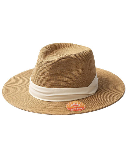 FURTALK Sun Hat Wide Brim Straw Fedora Panama Beach for Men Women | Foldable & Packable for Travel, Breathable Sweatband, Adjustable Chin Strap, Ideal for Summer Boating, Gardening or Holidays