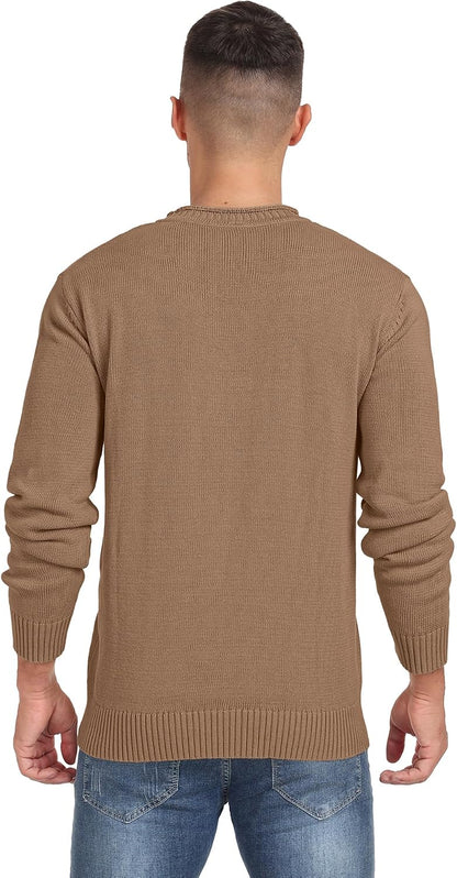 Sailwind Men's Cotton Crewneck Pullover Sweater Lightweight Casual Knitted Sweaters