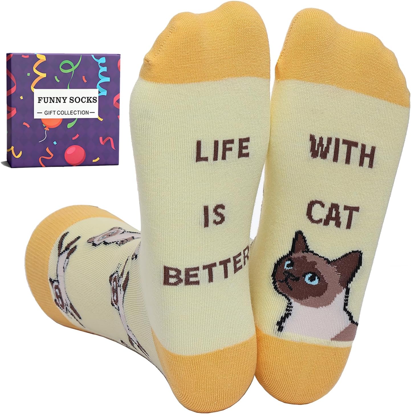 YEXIPO Womens Funny Socks Novelty Crazy Cute Crew Socks Gifts for Animal Lovers