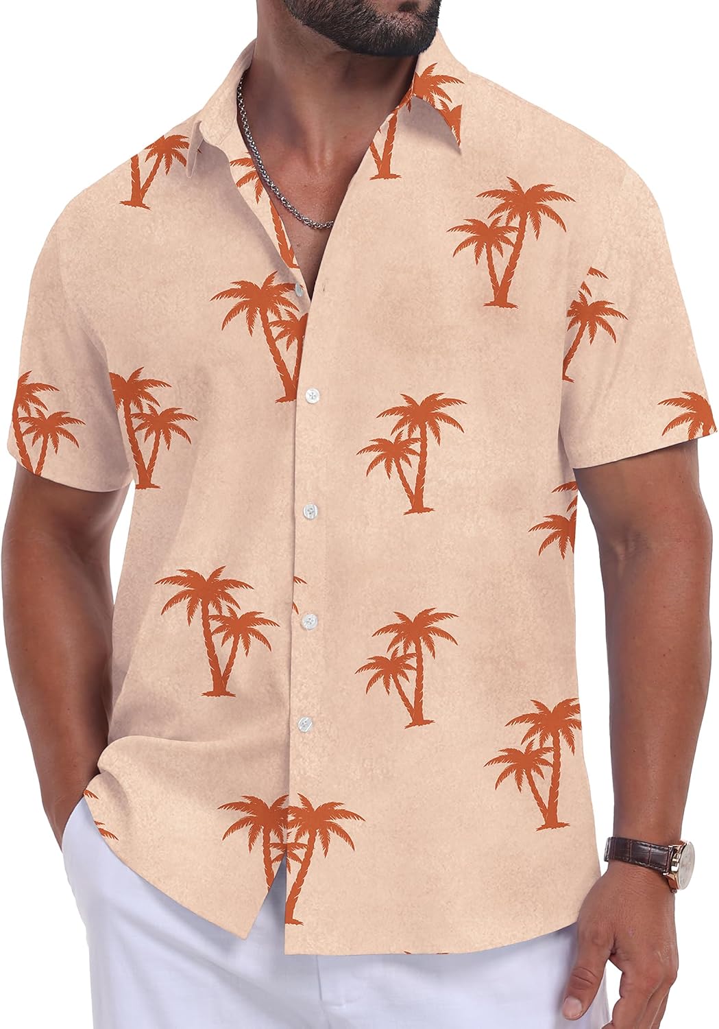 Sailwind Men's Hawaiian Floral Shirts Short Sleeve Button Down Holiday Tropical Beach Shirts