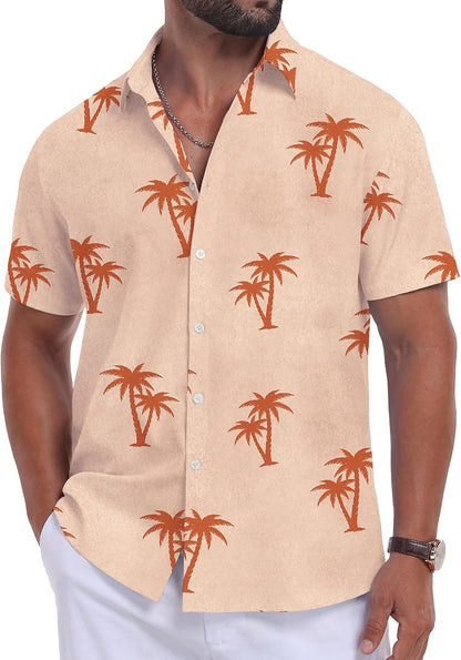 Sailwind Men's Hawaiian Floral Shirts Short Sleeve Button Down Holiday Tropical Beach Shirts