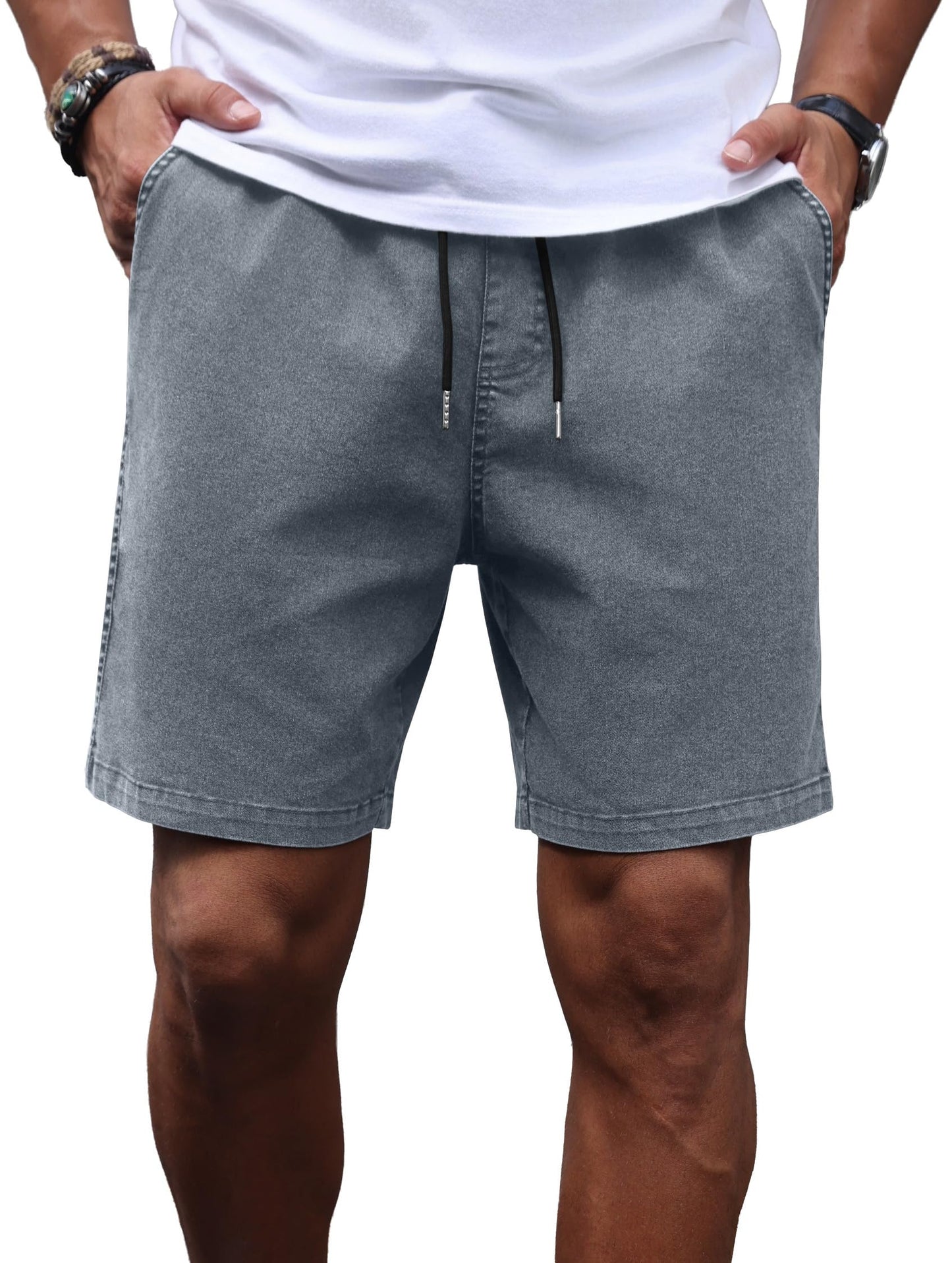 Sailwind Men's 7" Shorts Vintage Washed Elastic Waist Summer Short