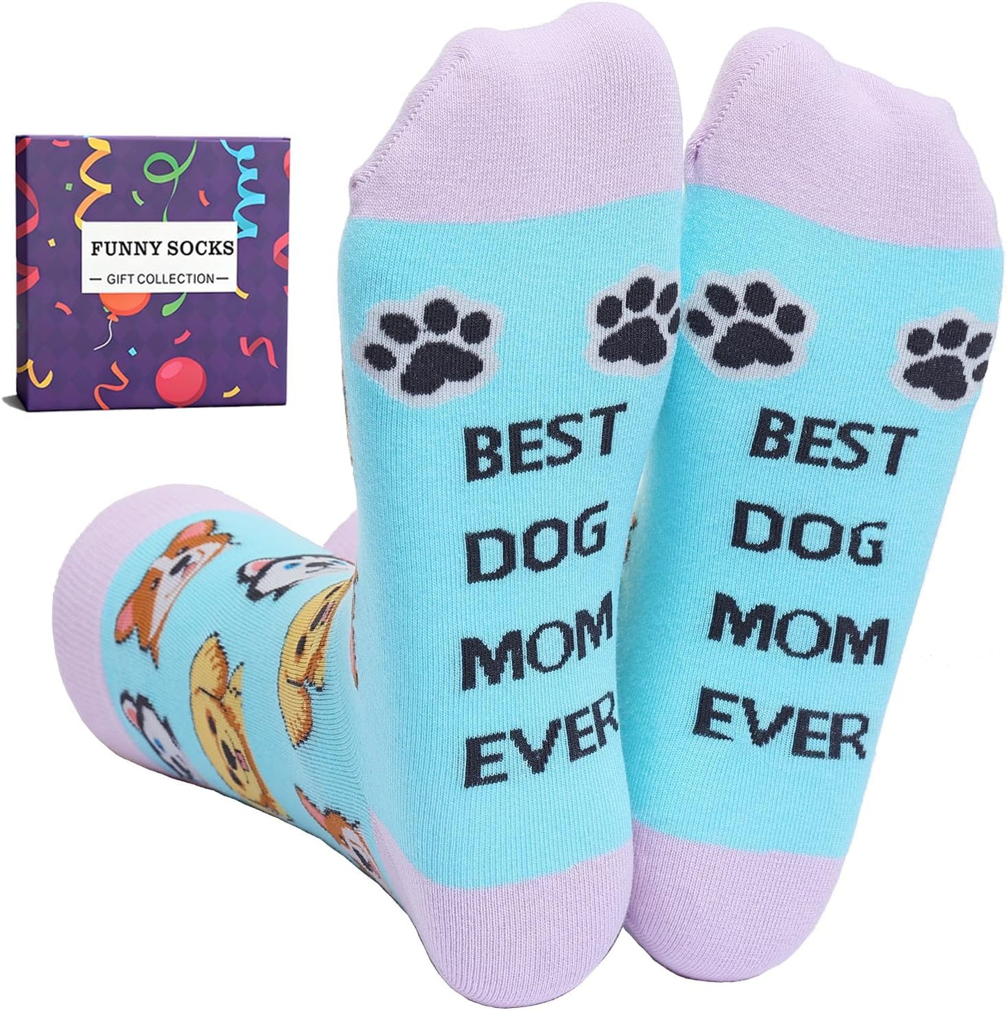 YEXIPO Womens Funny Socks Novelty Crazy Cute Crew Socks Gifts for Animal Lovers