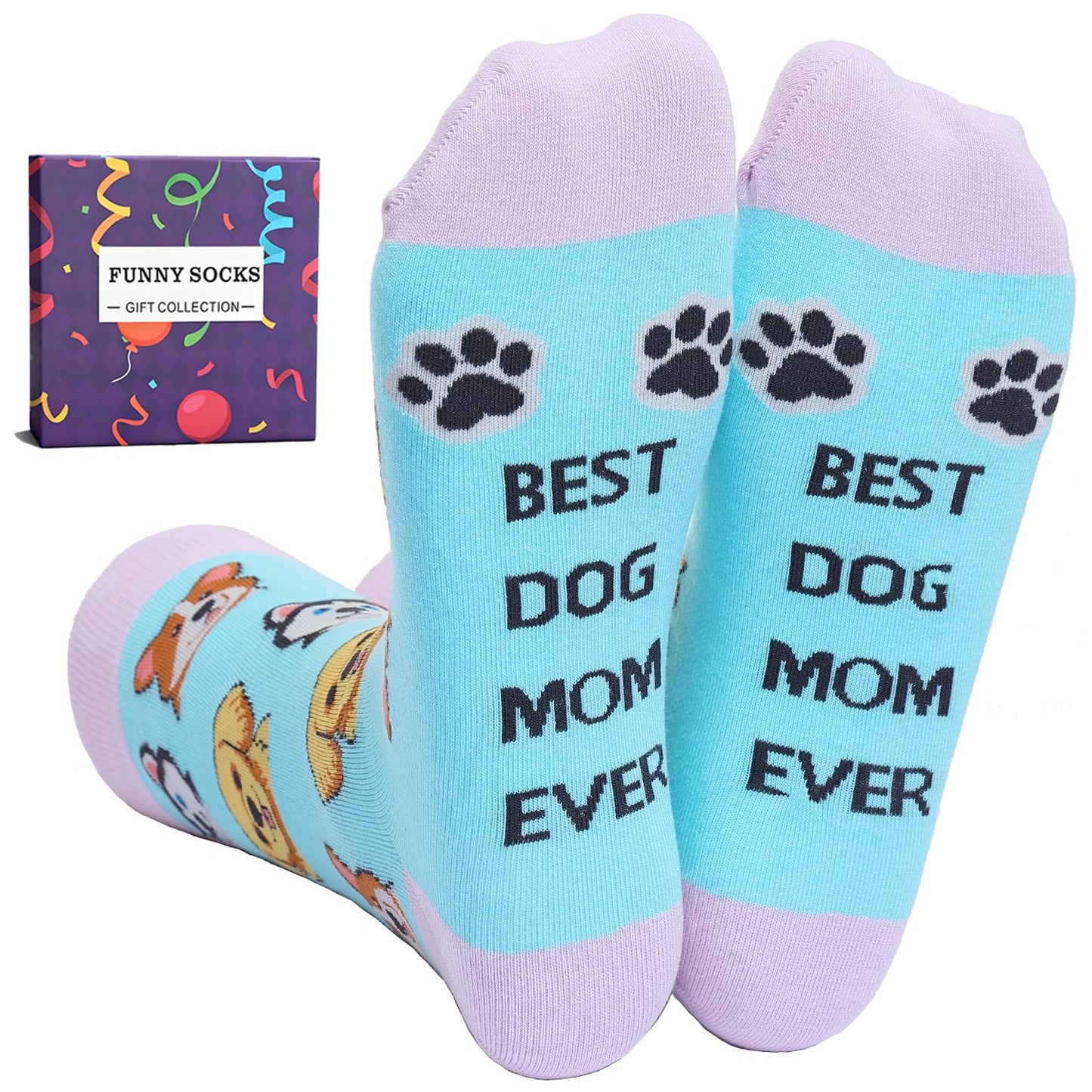YEXIPO Womens Funny Socks Novelty Crazy Cute Crew Socks Gifts for Animal Lovers