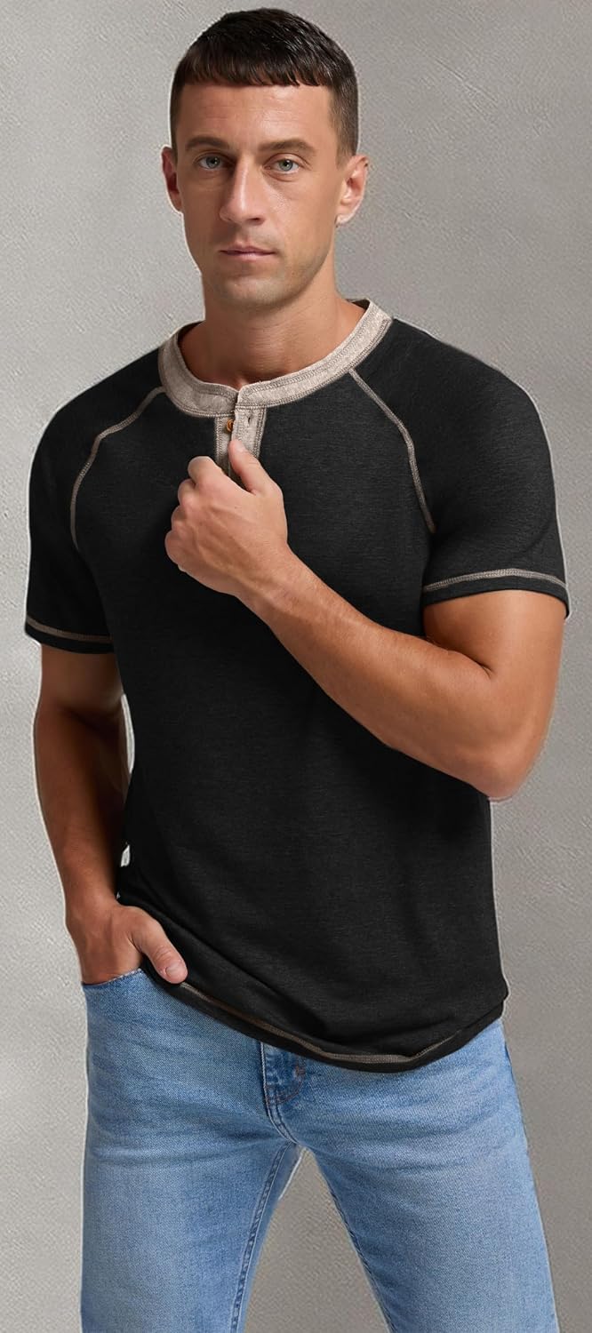 Sailwind Mens Henley Long/Short Sleeve T-Shirt Cotton Casual Shirt