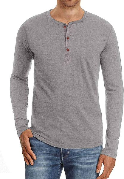 Sailwind Mens Henley Long Sleeve T-Shirt Cotton Casual Shirt