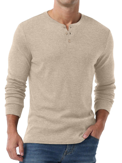 Sailwind Men's Henley Shirts Long Sleeve Casual Classic T-Shirts Button Henley Pullover Tee
