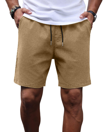 Sailwind Men's 7" Shorts Vintage Washed Elastic Waist Summer Short
