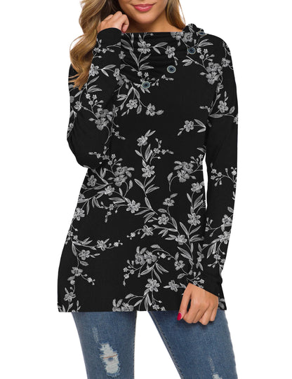 WEACZZY Women's Long Sleeve Shirts Button Cowl Neck Casual Loose Tunic Tops Blouse Dressy Fashion 2026