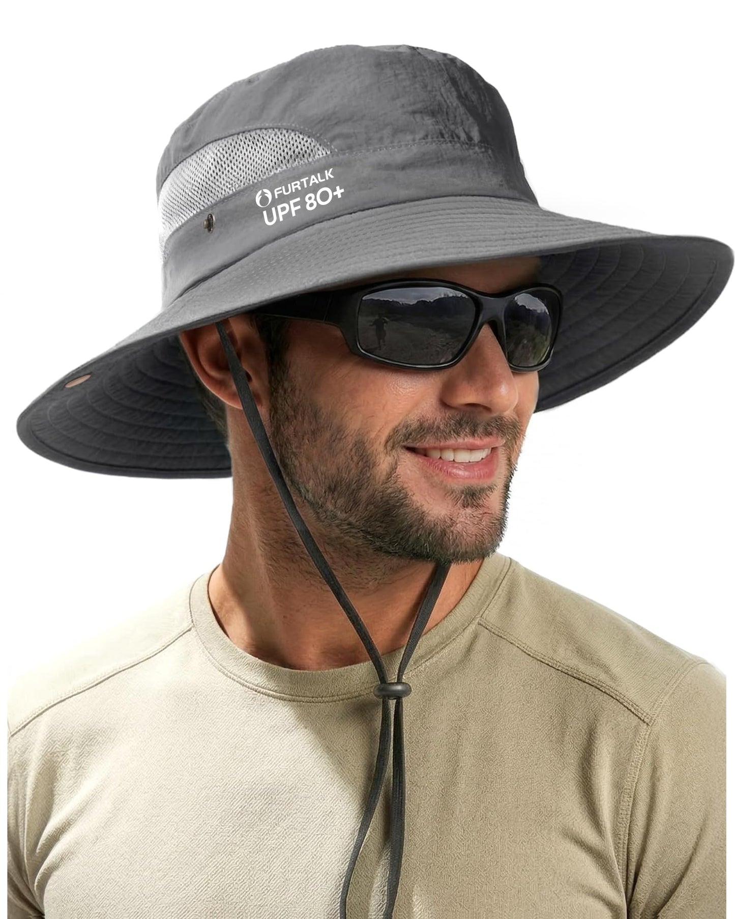FURTALK Mens Bucket Sun Hat UPF 80+ Wide Brim Hiking Fishing Beach Outdoor Hats