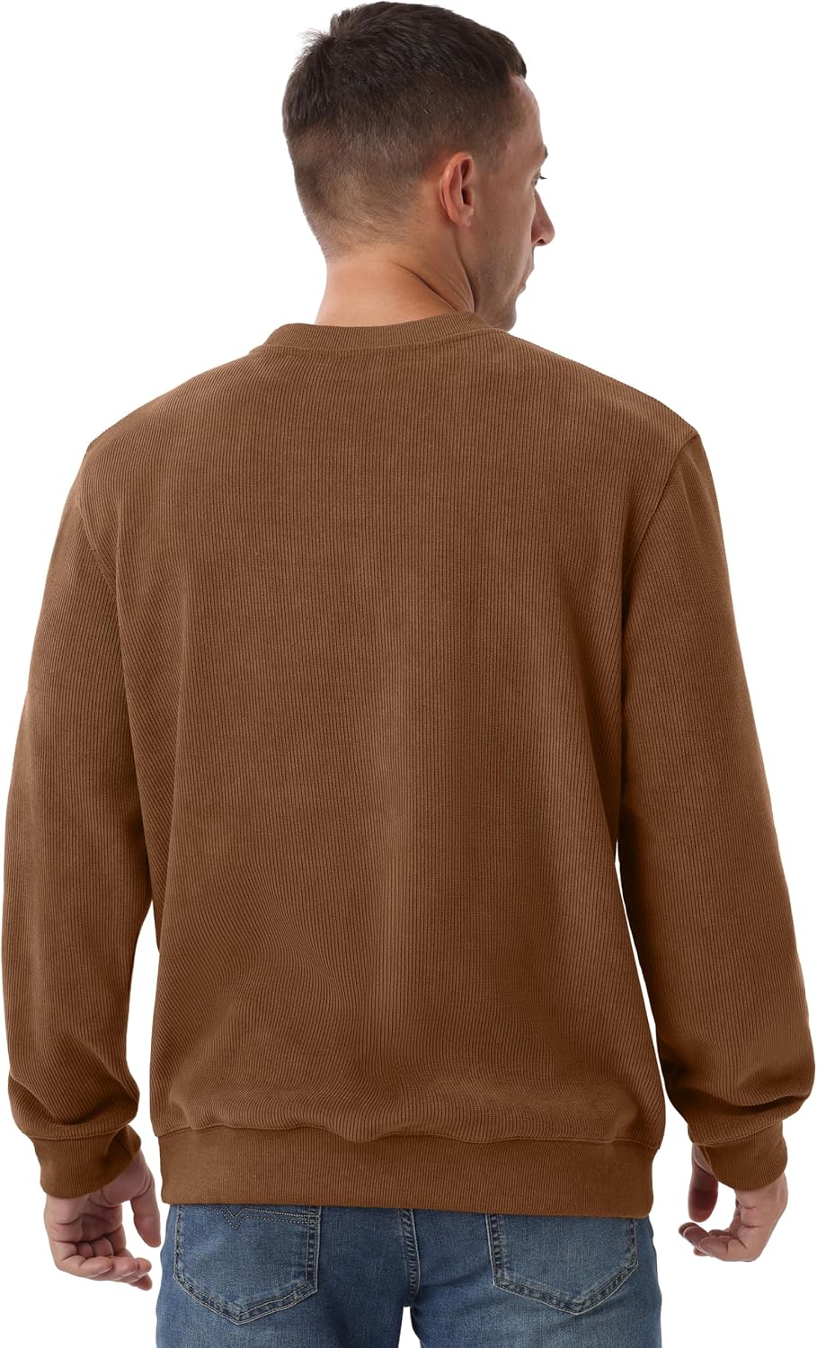 Sailwind Men's Corduroy Sweatshirt Casual Long Sleeve Crewneck Pullover Sweatshirts