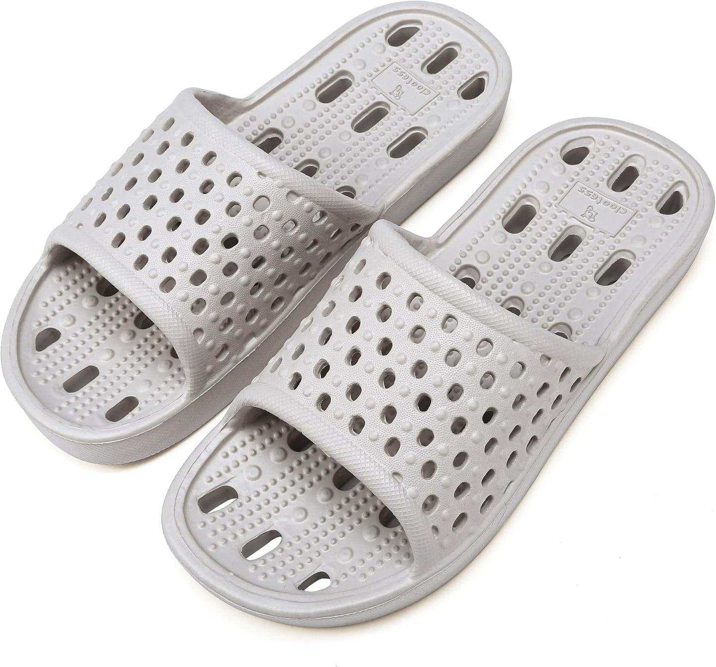 Shower Shoes for Men and Women,Non-Slip Quick-Dry Bath Slippers with Drain Holes,Lightweight Pool, Gym, Bathroom & College Dorm Sandals