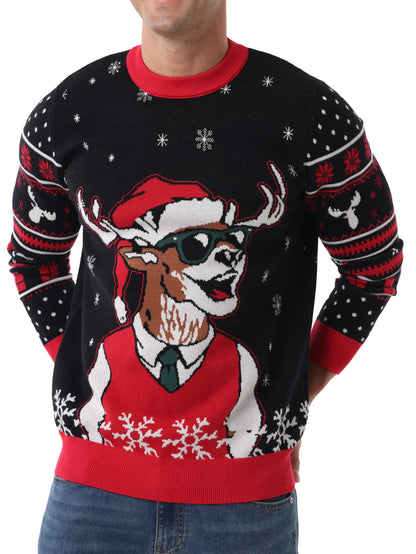 Sailwind Men's Christmas Sweater Ugly Knitted Xmas Sweaters Casual Funny Pullover Knitwear