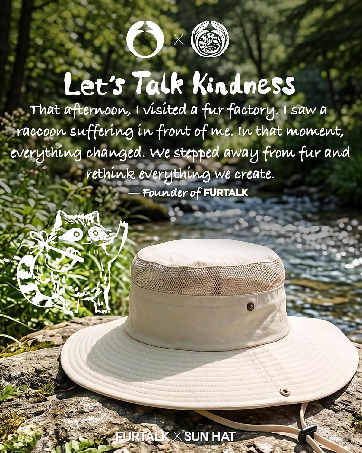 FURTALK Sun Hats for Women with Ponytail Hole Hiking Summer Wide Brim Outdoor UV Protection Bucket Safari Hat