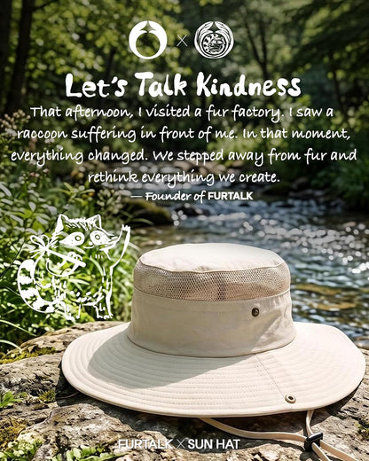 FURTALK Sun Hats for Women with Ponytail Hole Hiking Summer Wide Brim Outdoor UV Protection Bucket Safari Hat