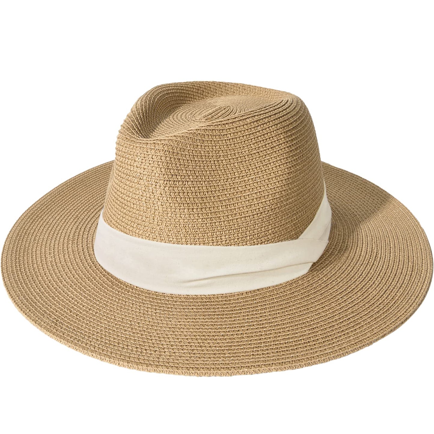 FURTALK Womens Mens Wide Brim Straw Panama Hat Fedora Summer Beach Sun Hats UPF Straw Hat for Women