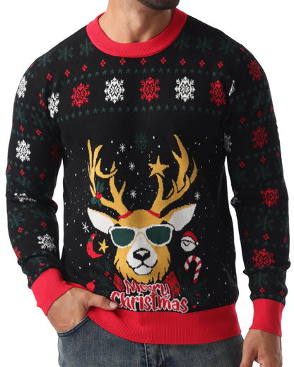 Sailwind Men's Christmas Sweater Ugly Knitted Xmas Sweaters Casual Funny Pullover Knitwear
