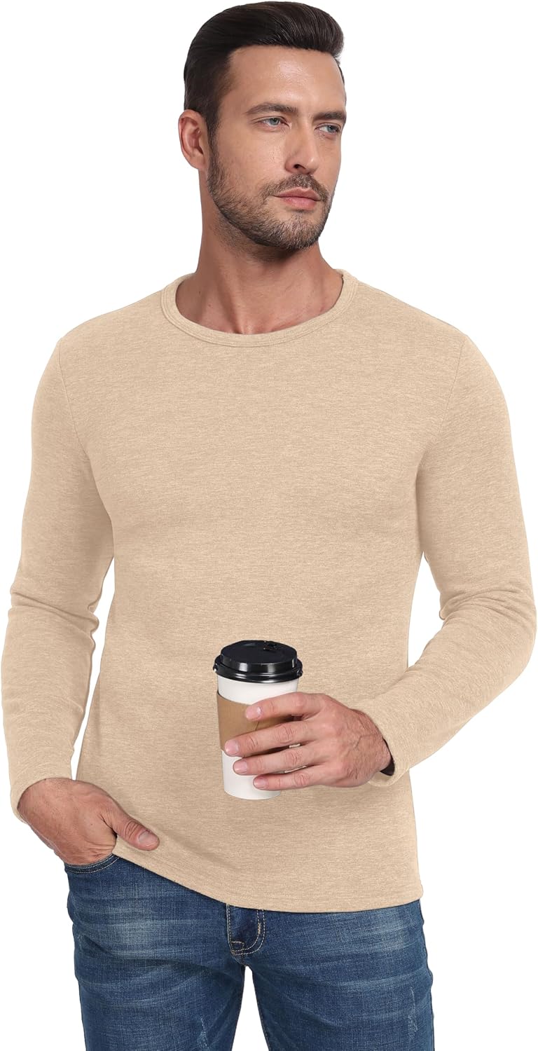 Sailwind Mens Wool Base Layer Long Sleeve Undershirts Crewneck Thermal Shirt