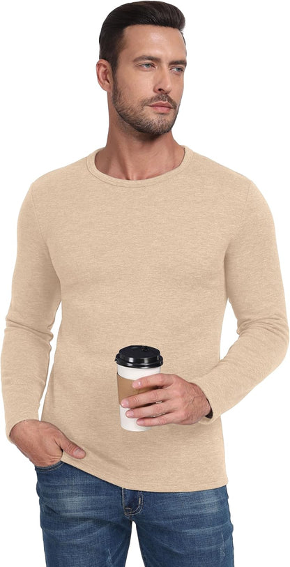 Sailwind Mens Wool Base Layer Long Sleeve Undershirts Crewneck Thermal Shirt