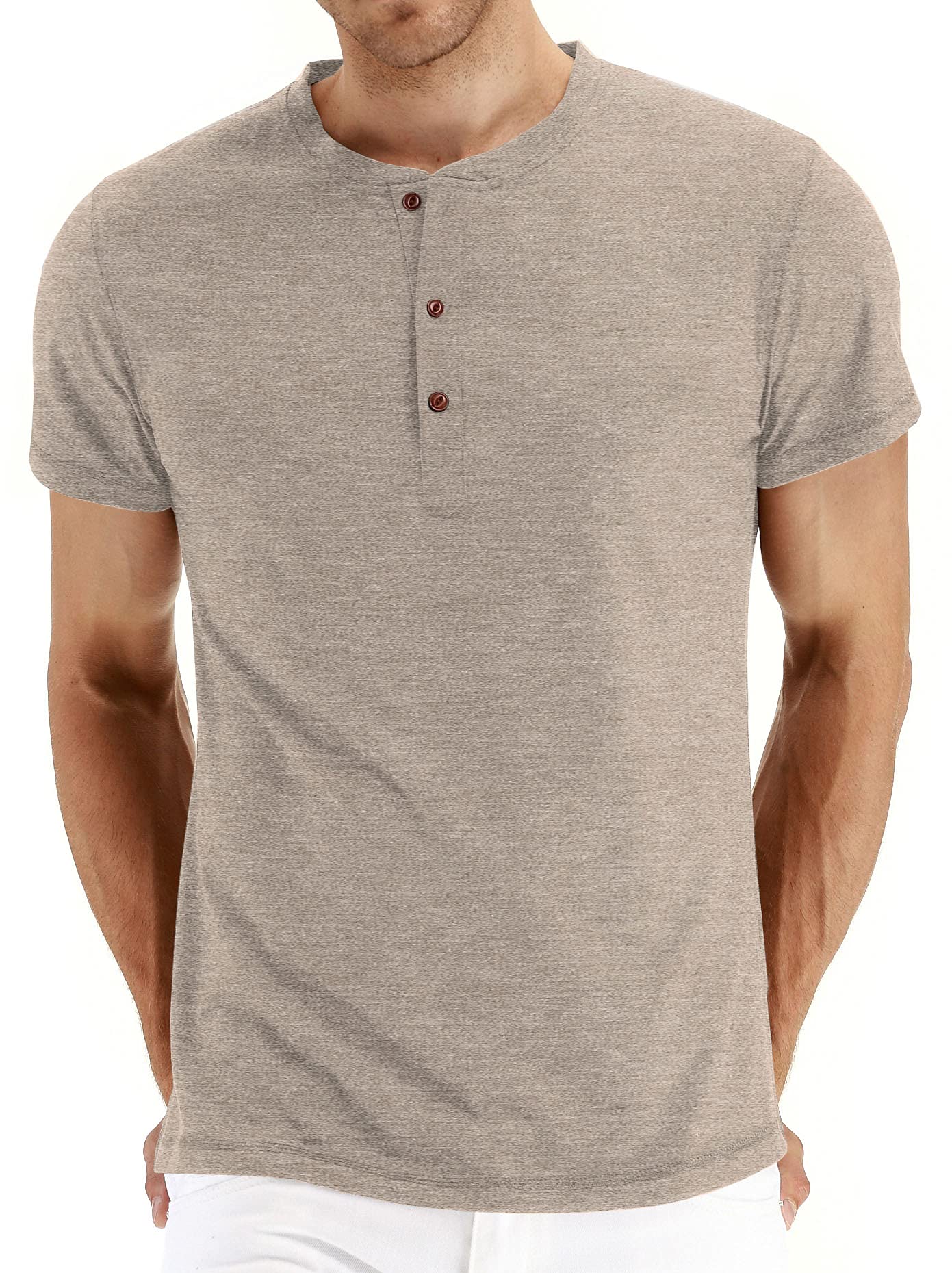 Sailwind Mens Henley Short Sleeve T-Shirt Cotton Casual Shirt