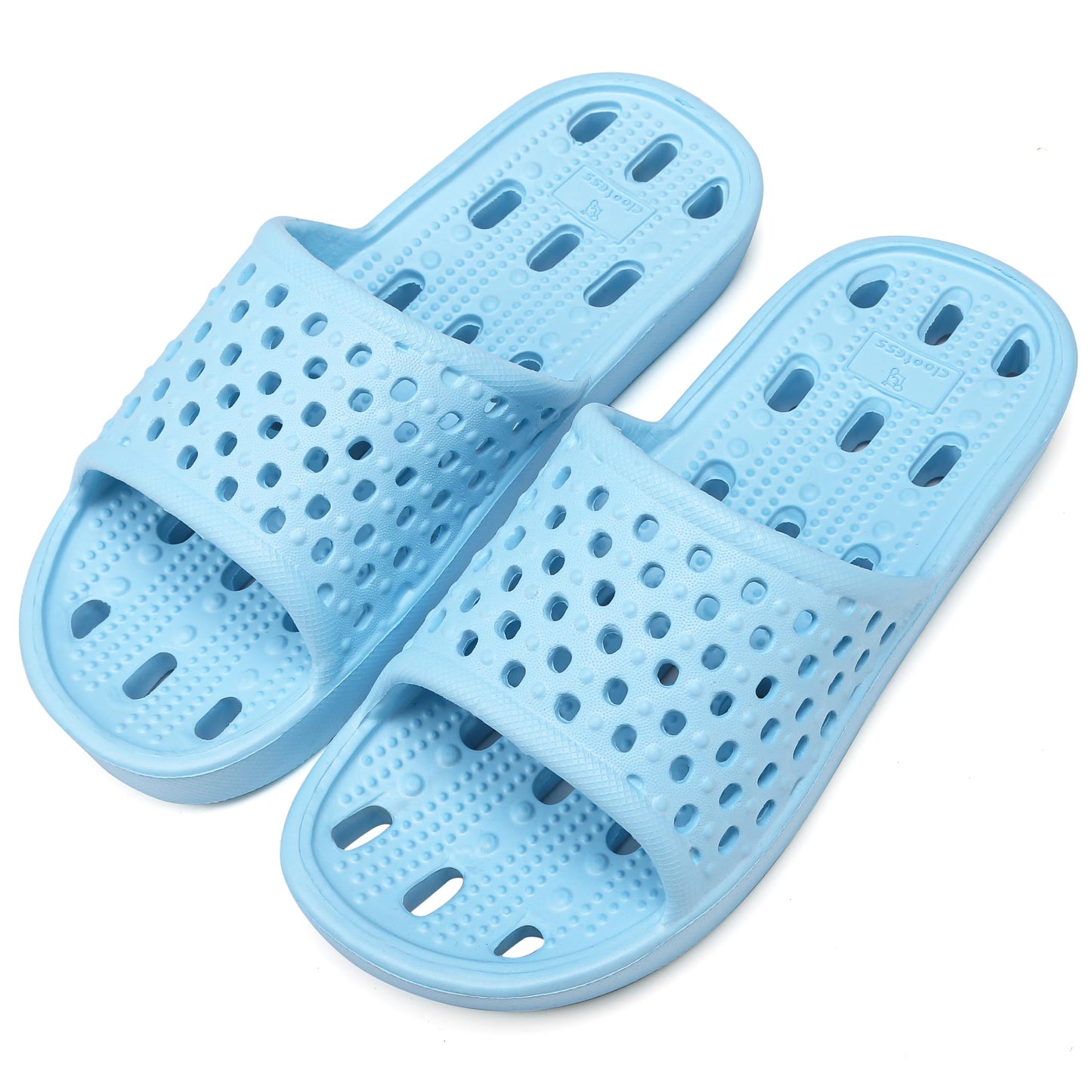 Shower Shoes for Men and Women,Non-Slip Quick-Dry Bath Slippers with Drain Holes,Lightweight Pool, Gym, Bathroom & College Dorm Sandals