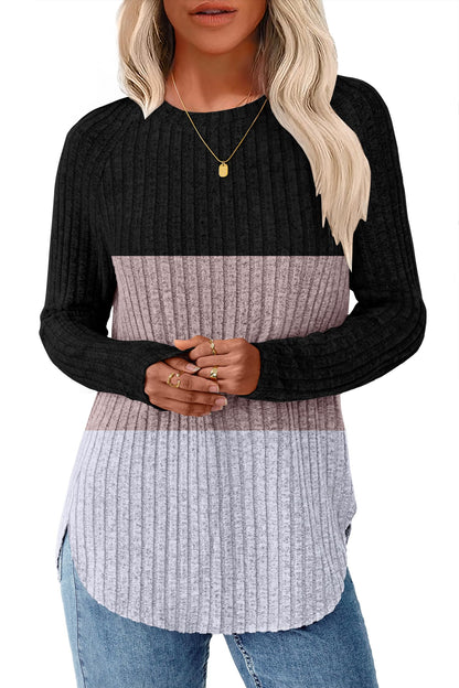 NORACORA Long Sleeve Shirts for Women Crew Neck Tunic Tops Loose Fit Lightweight Pullover Sweaters Trendy 2025